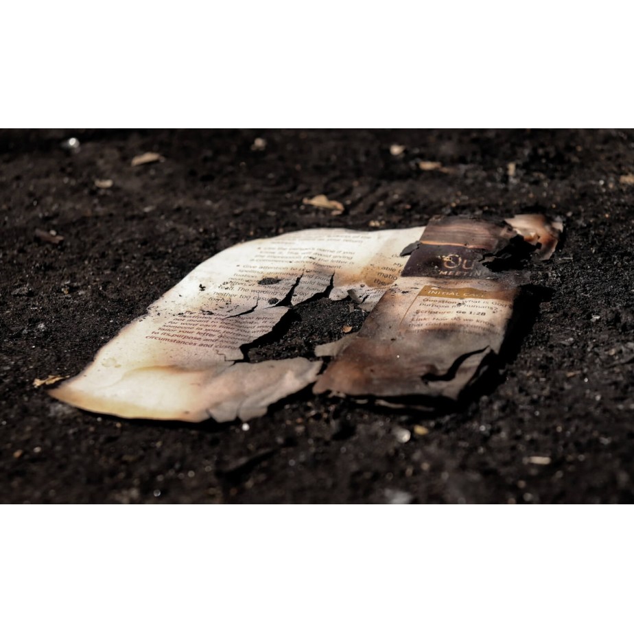 a piece of paper that is laying on the ground